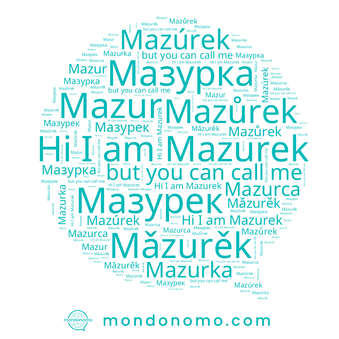 name Mazúrek, name Mazur, name Мазурка, name Mazurka, name Мазурек, name Mazurek, name Mǎzurěk, name Mazurca, name Mazůrek