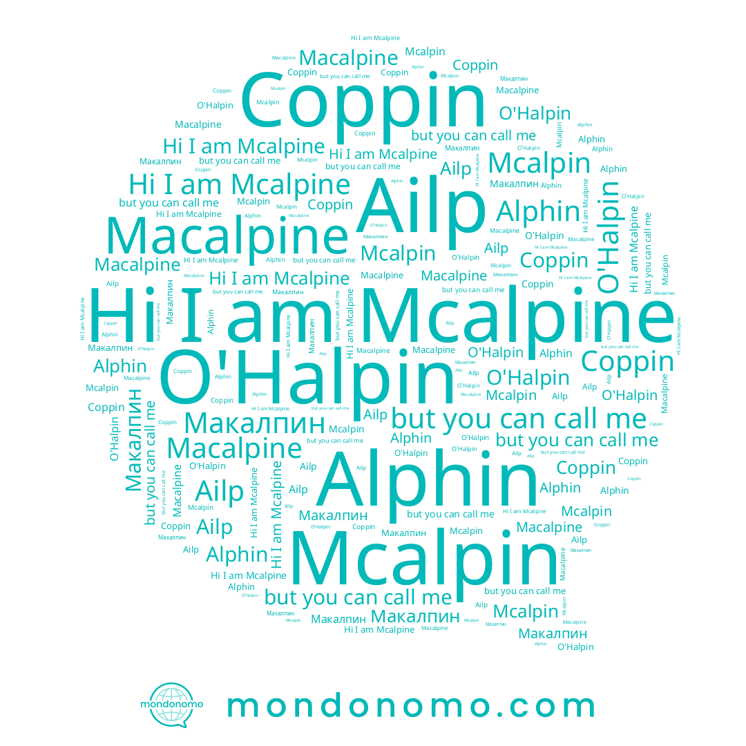 name Mcalpine, name Coppin, name Ailp, name Макалпин, name Alphin, name O'Halpin, name Mcalpin, name Macalpine