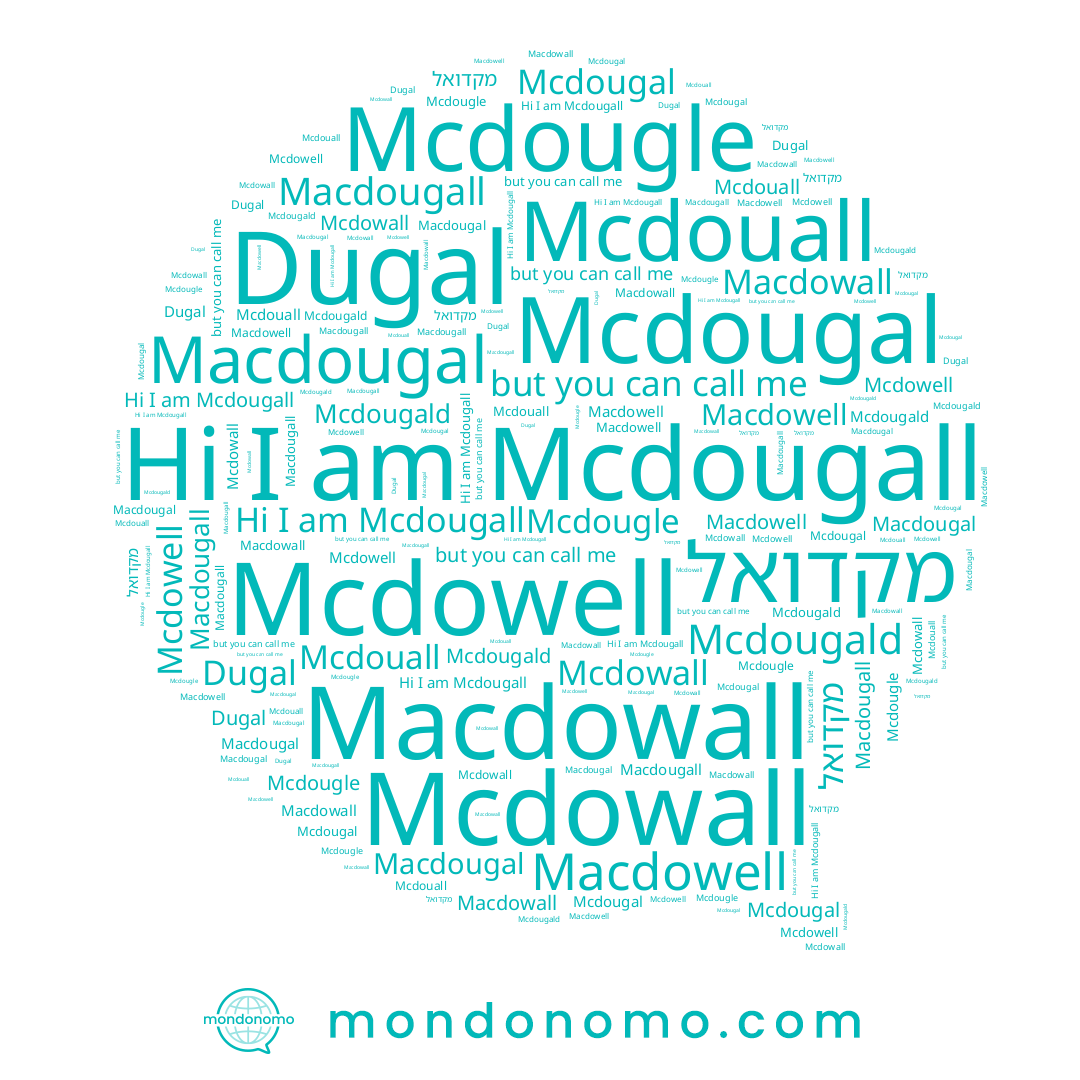 name Macdougal, name Mcdowall, name Dugal, name Mcdouall, name מקדואל, name Macdougall, name Mcdougle, name Mcdowell, name Macdowall, name Mcdougald, name Mcdougall, name Mcdougal, name Macdowell