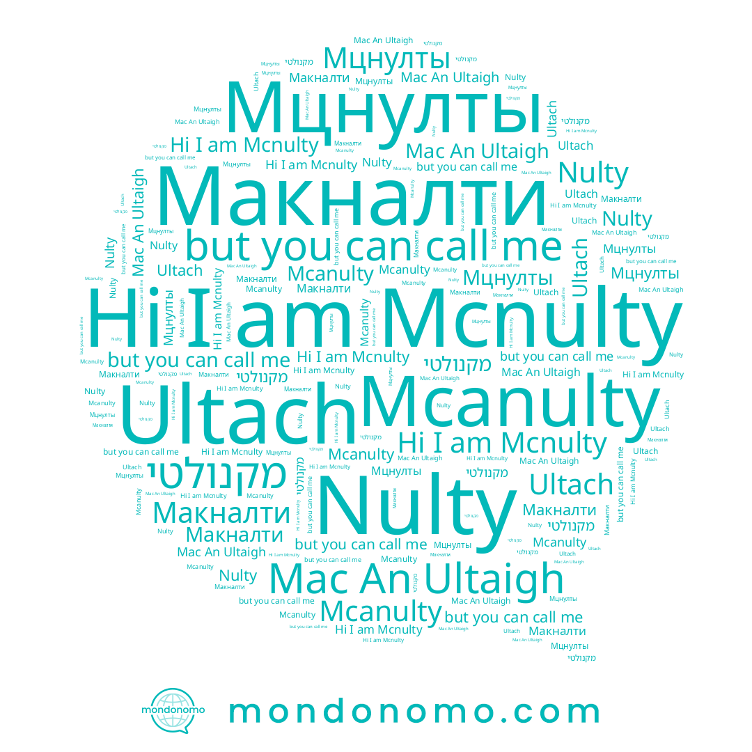 name Mcanulty, name מקנולטי, name Mcnulty, name Mac An Ultaigh, name Nulty, name Мцнулты, name Ultach