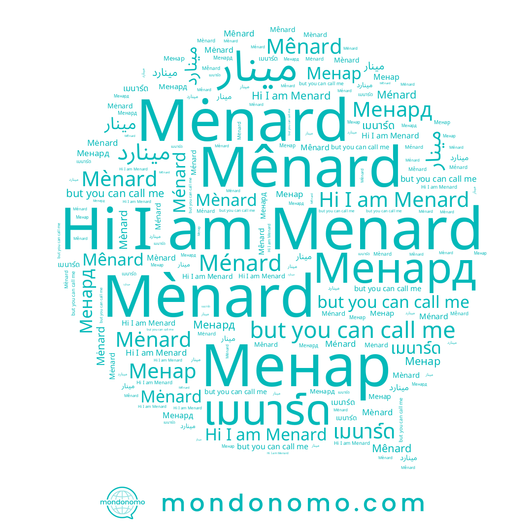name Менард, name Mênard, name Mènard, name เมนาร์ด, name Ménard, name Mėnard, name Menard, name مينارد, name Менар
