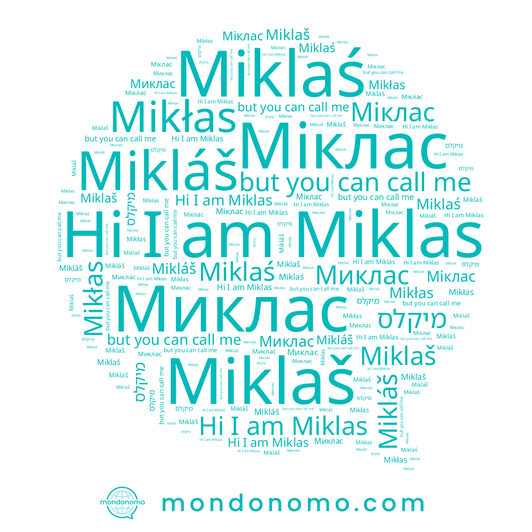 name Miklaś, name Miklas, name Mikłas, name מיקלס, name Miklaš, name Міклас