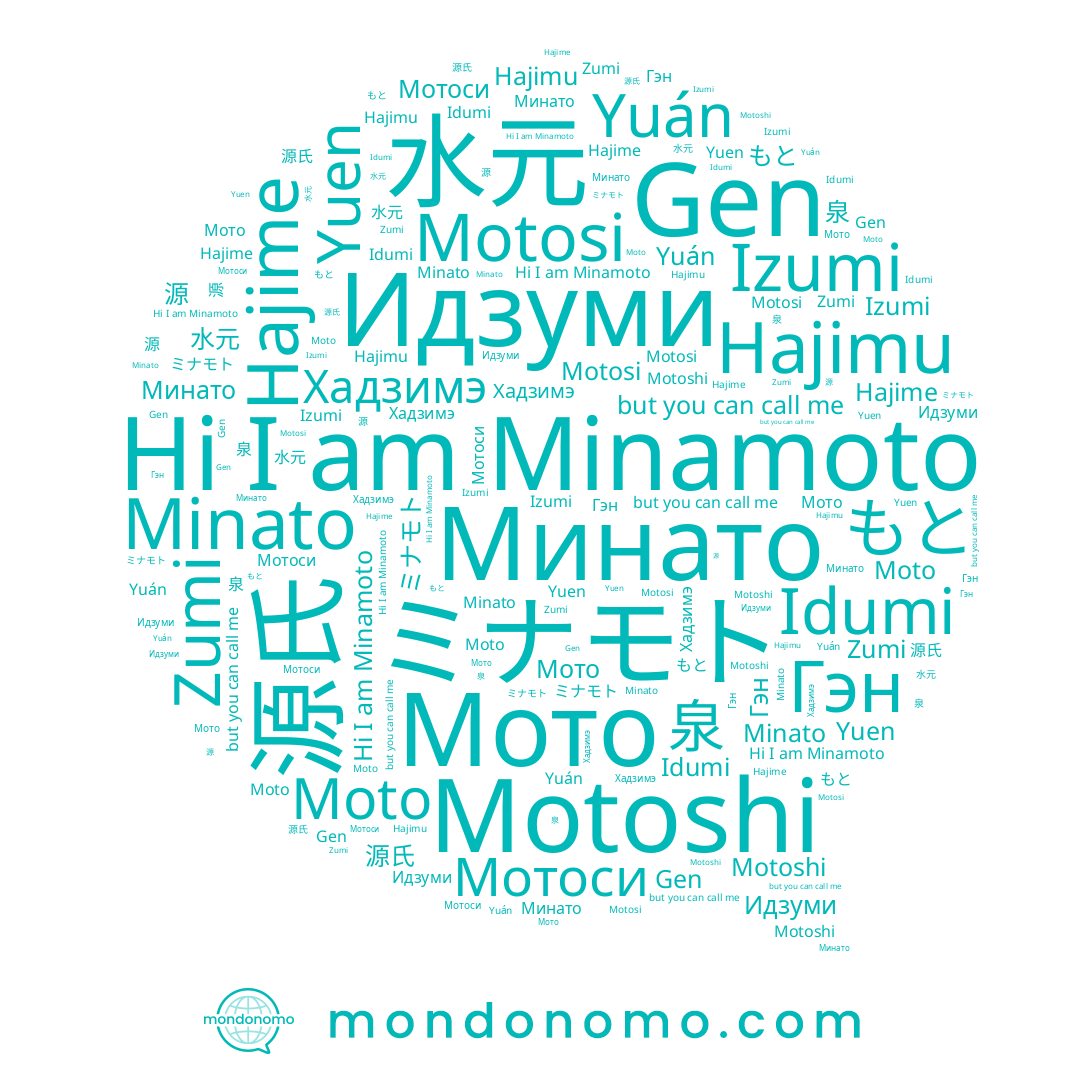 name Motoshi, name Moto, name Minato, name Hajimu, name ミナモト, name Gen, name 泉, name 源氏, name Минато, name Хадзимэ, name Minamoto, name Idumi, name Motosi, name Izumi, name Yuen, name 源, name Yuán, name Гэн, name Мотоси, name Мото, name もと, name Hajime, name 水元, name Zumi