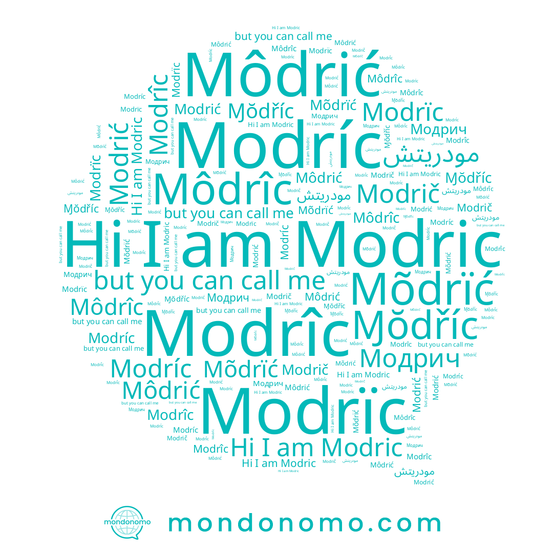 name Modríc, name Môdrîc, name مودريتش, name Modrić, name Modrîc, name Modric, name Môdrić, name Modrïc, name Modrič, name Ɱŏdříc, name Mõdrïć