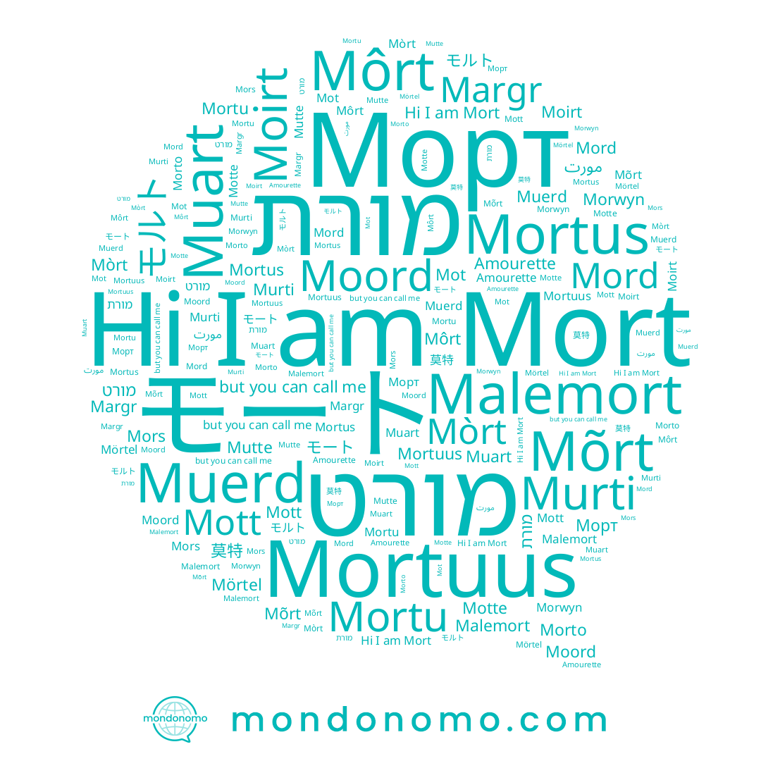 name Mortu, name Muerd, name Amourette, name Moirt, name Murti, name Margr, name Mòrt, name Mort, name Moord, name Motte, name Malemort, name Mõrt, name مورت, name מורת, name Morto, name Mors, name Mortuus, name Môrt, name Mutte, name 莫特, name Mott, name モルト, name מורט, name Mörtel, name Mord, name Морт, name Mortus, name Muart, name Morwyn, name Mot