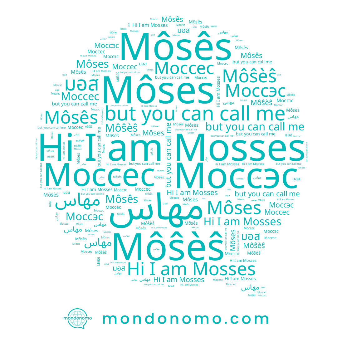 name Моссес, name Môses, name Môsês, name Mosses, name มอส, name Моссэс, name مهاس, name Môŝèŝ