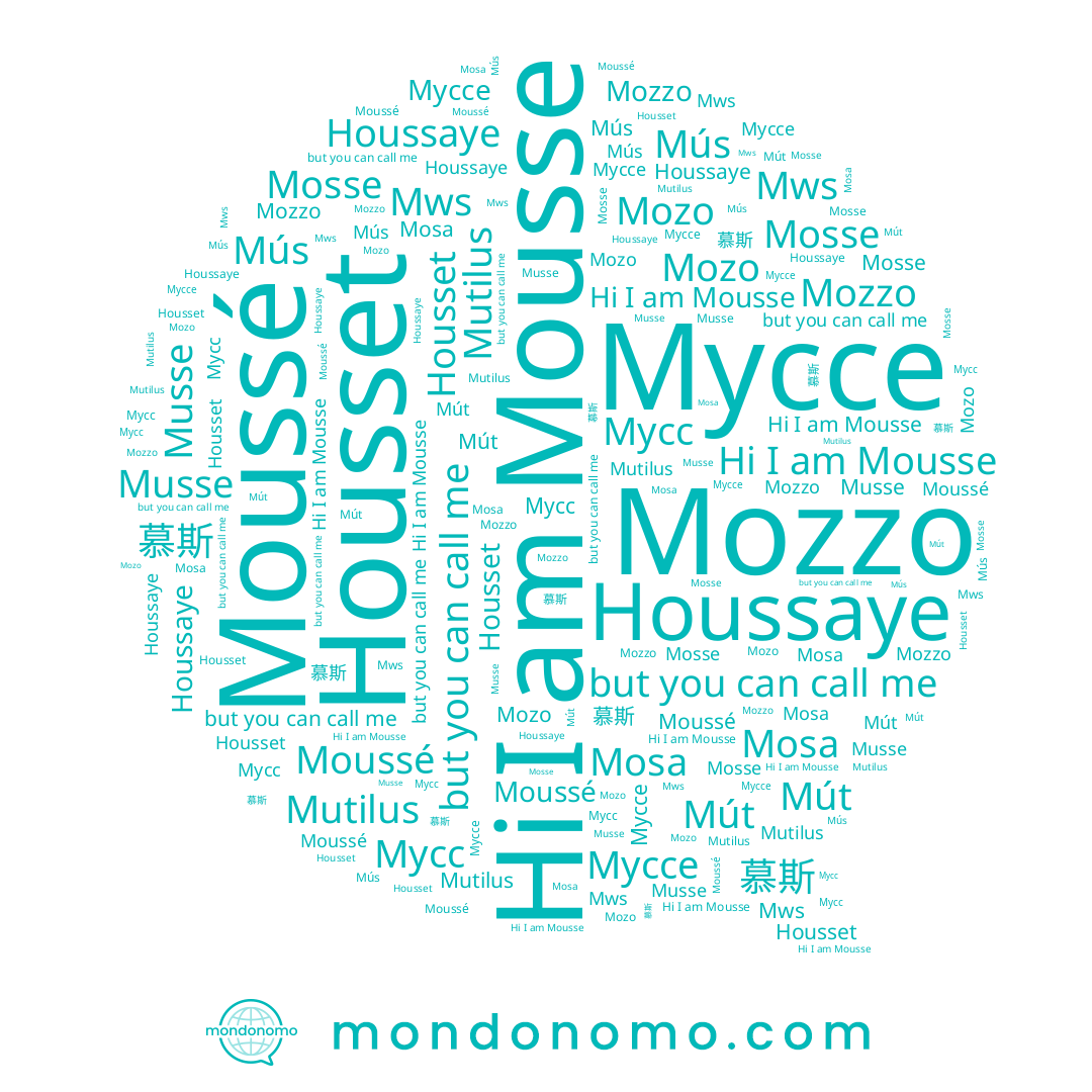 name Mozzo, name Mút, name Mozo, name Mús, name Муссе, name Housset, name Houssaye, name Musse, name 慕斯, name Мусс, name Mutilus, name Moussé, name Mousse, name Mosse, name Mosa