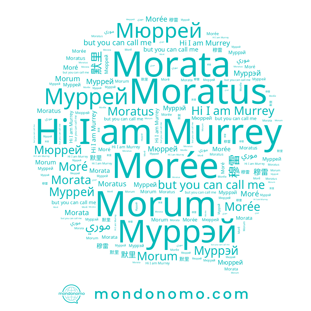 name Муррей, name Morée, name موري, name 穆雷, name 默里, name Morata, name Morum, name Murrey, name Муррэй, name Moré