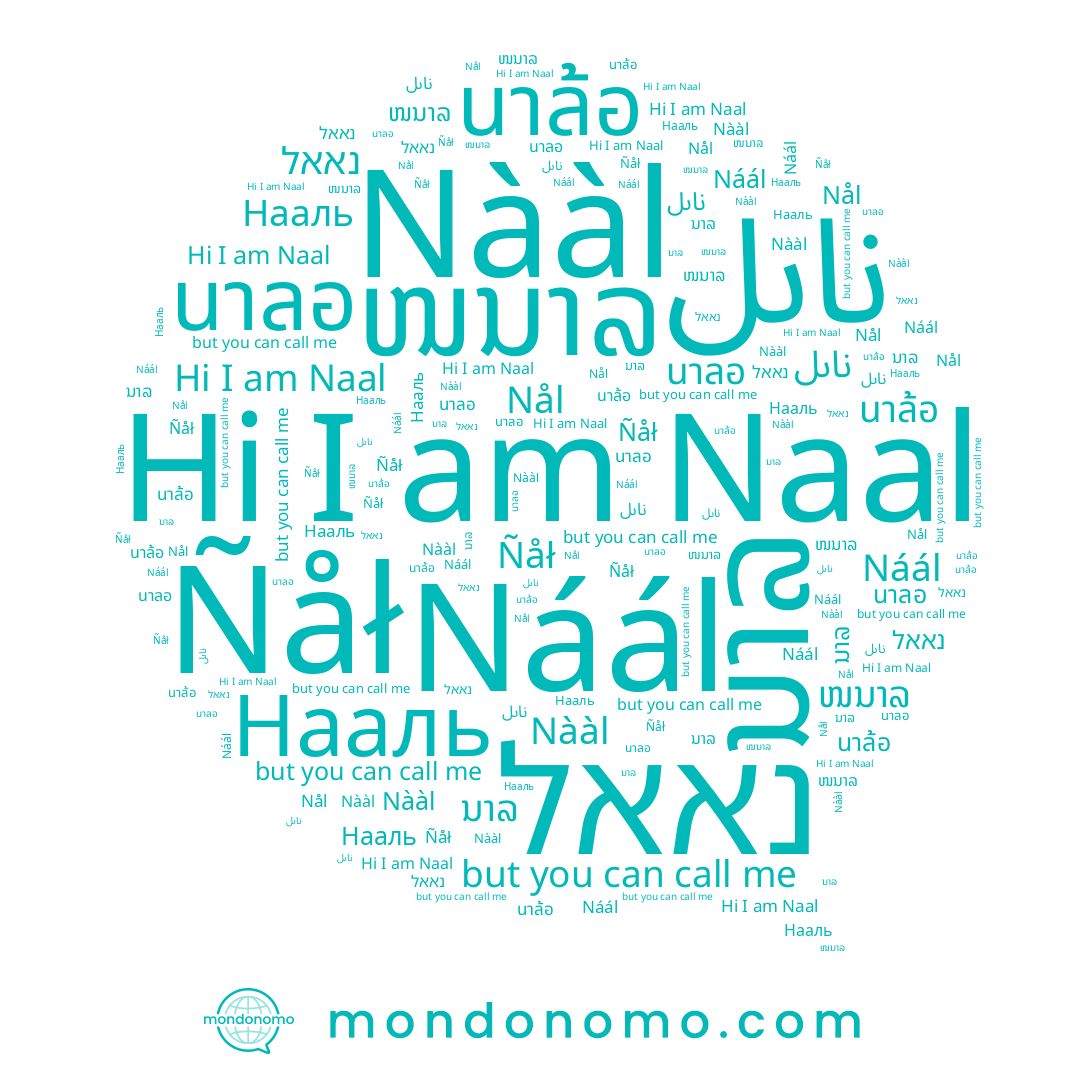 name Nààl, name Нааль, name นาล้อ, name ناىل, name ນາລ, name Náál, name ໜນາລ, name นาลอ, name נאאל, name Naal, name Ñåł