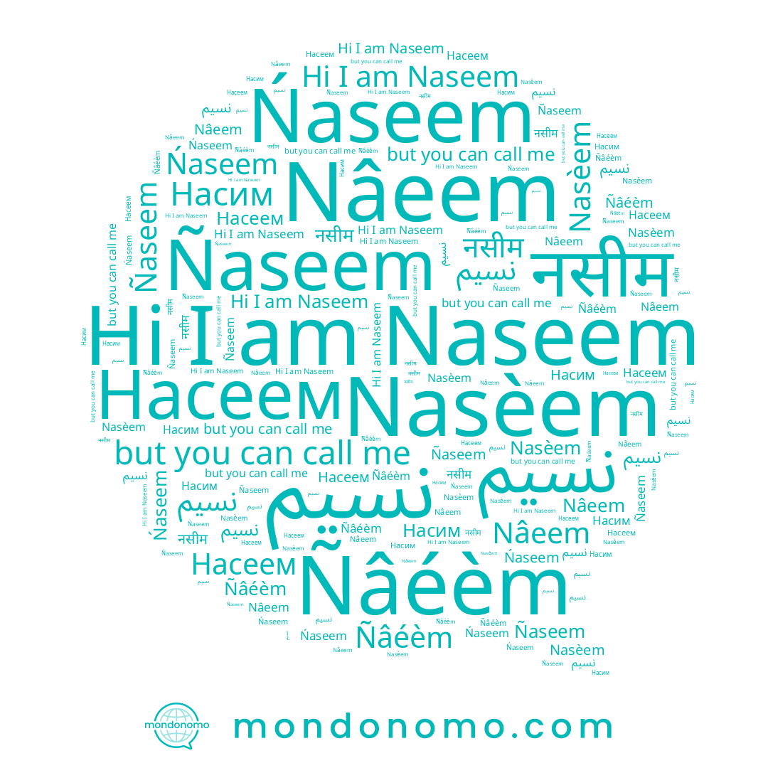 name Ñâéèm, name Naseem, name Nâeem, name Ñaseem, name Ńaseem, name Nasèem, name Насеем, name Насим, name نسيم
