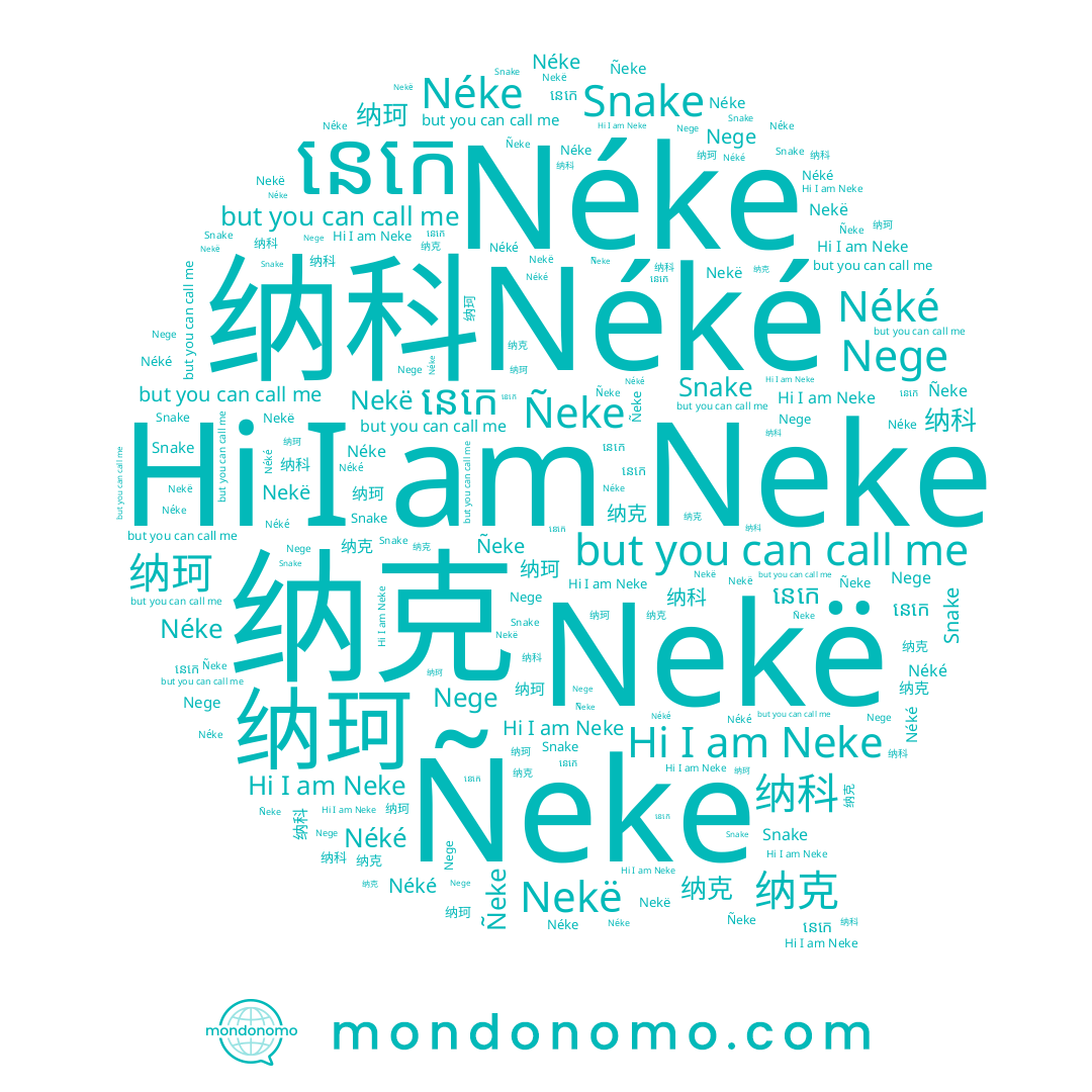 name Ñeke, name 纳科, name Néké, name Neke, name Néke, name Nekë, name នេកេ, name Nege, name 纳克, name 纳珂