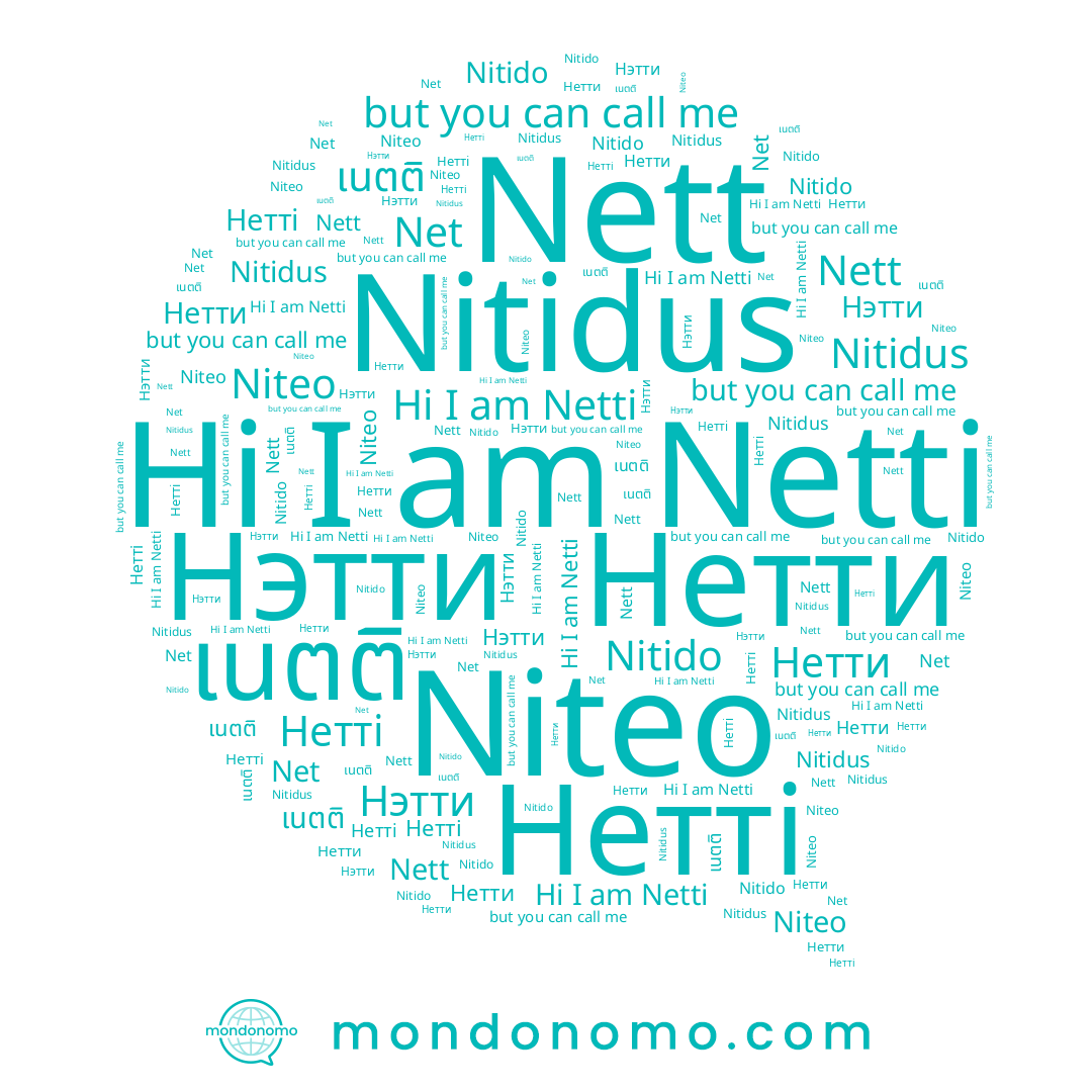 name Nitido, name เนตติ, name Нетти, name Нетті, name Netti, name Nett, name Нэтти