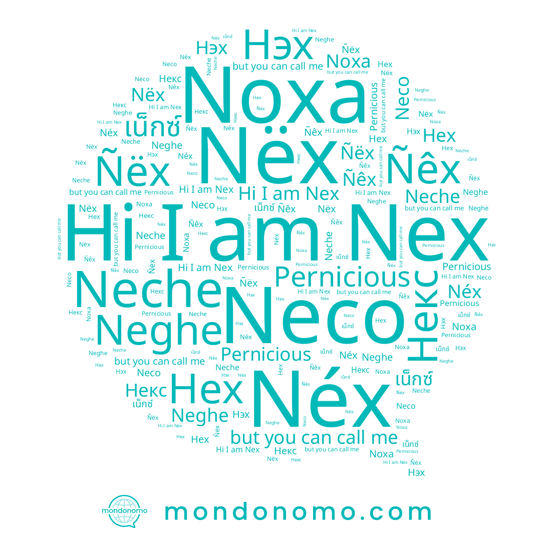 name Neco, name Neghe, name Nëx, name Ñêx, name Néx, name Нех, name Nex, name Ñëx, name Нэх