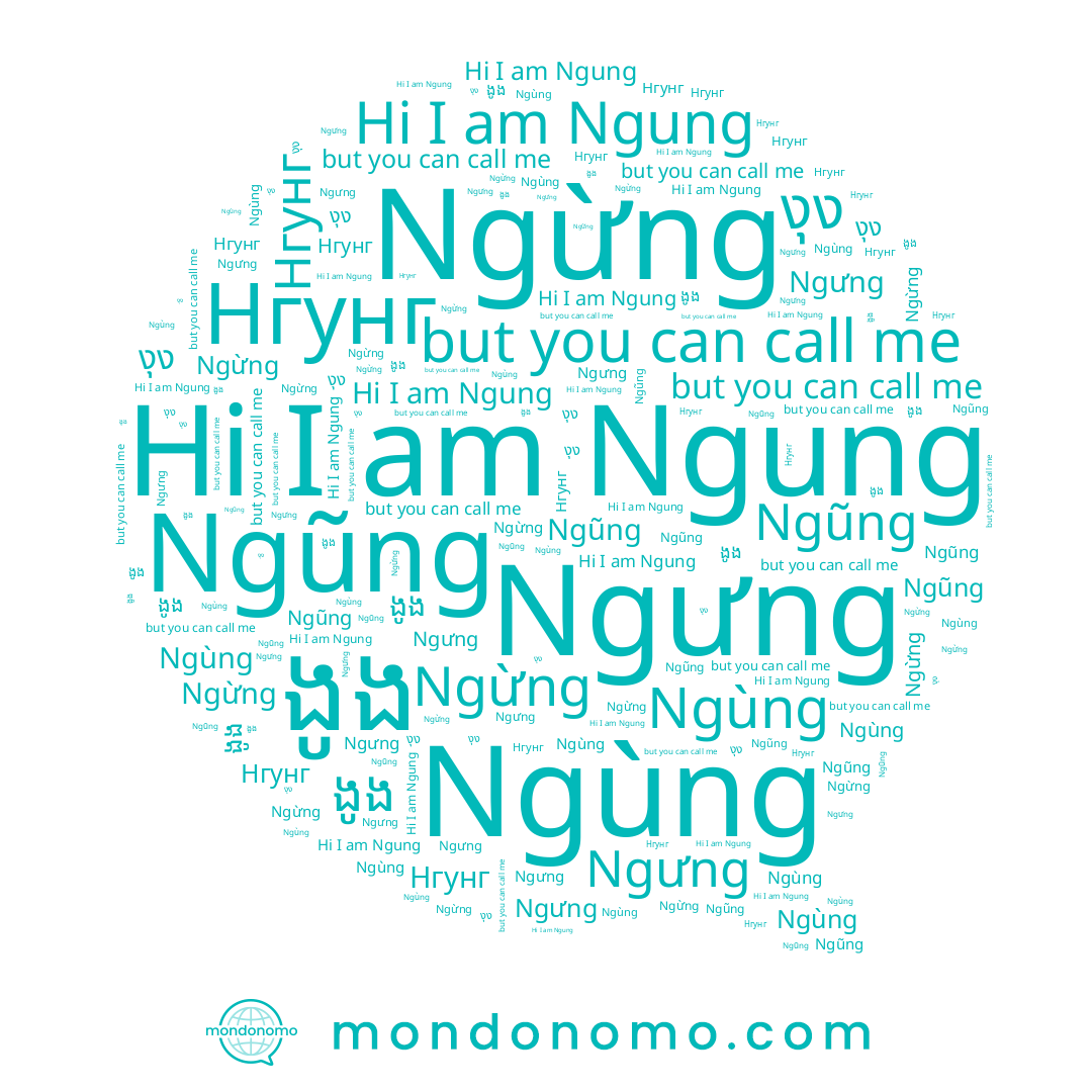 name Ngưng, name Нгунг, name Ngừng, name ងូង, name งุง, name Ngung, name Ngũng, name Ngùng