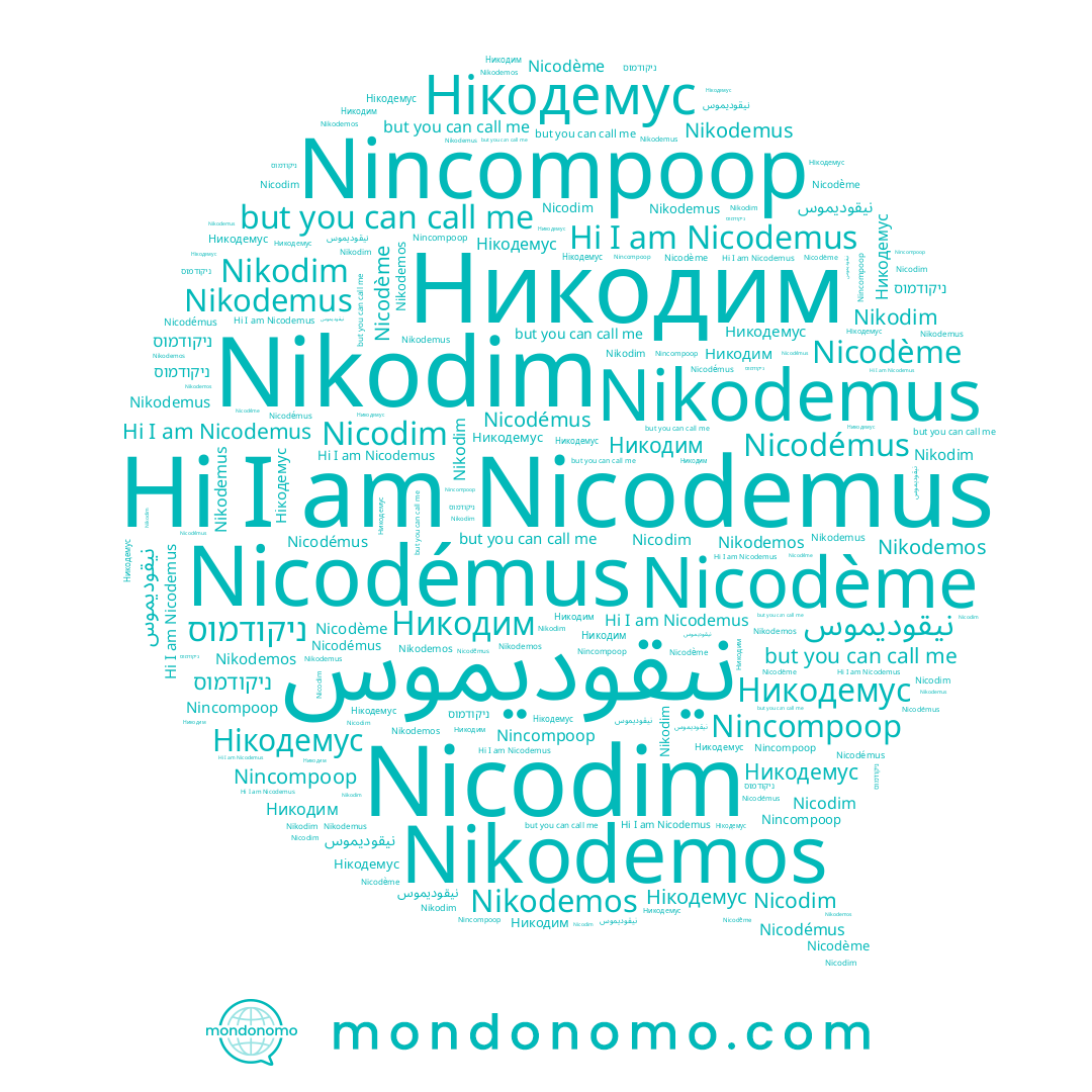 name Никодим, name Nikodemus, name Nikodim, name Nincompoop, name Nicodémus, name Nikodemos, name Nicodème, name Никодемус, name ניקודמוס, name Nicodim, name Nicodemus