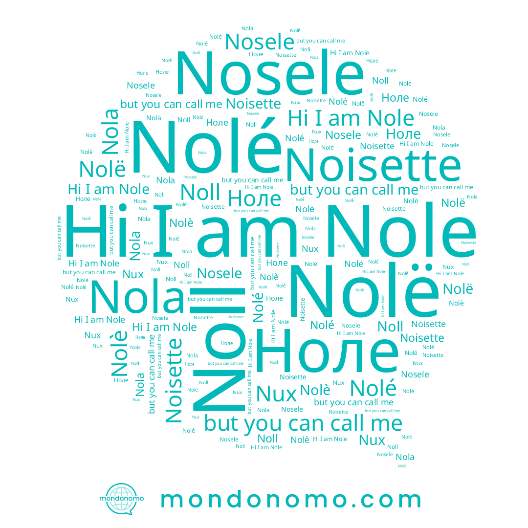 name Nosele, name Noll, name Nux, name Ноле, name Nolé, name Nole, name Nola, name Nolè, name Noisette, name Nolë