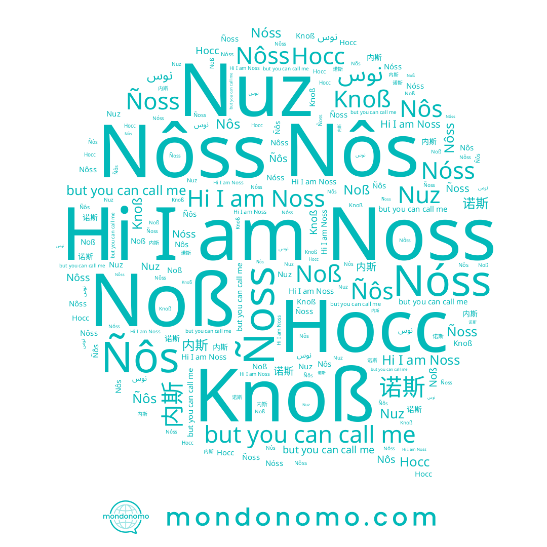 name Nóss, name Ñoss, name Nuz, name Noss, name Nôss, name Носс, name 诺斯, name نوس, name Knoß, name Ñôs, name Nôs, name Noß