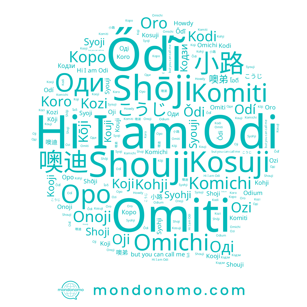 name 噢迪, name Ozi, name โอดี, name Koro, name Kohji, name Odi, name Onoji, name Őďĩ, name Kōji, name Oro, name Komichi, name Omichi, name Оро, name Syohji, name Оді, name Komiti, name 小路, name Syouji, name Kodi, name Odí, name Kooji, name Коро, name Kouji, name Shoji, name Кодзи, name 噢弟, name Odium, name Omiti, name Syoji, name Kozi, name Оди, name Shōji, name Koji, name Howdy, name Kosuji, name Ǒdi, name こうじ, name Oji