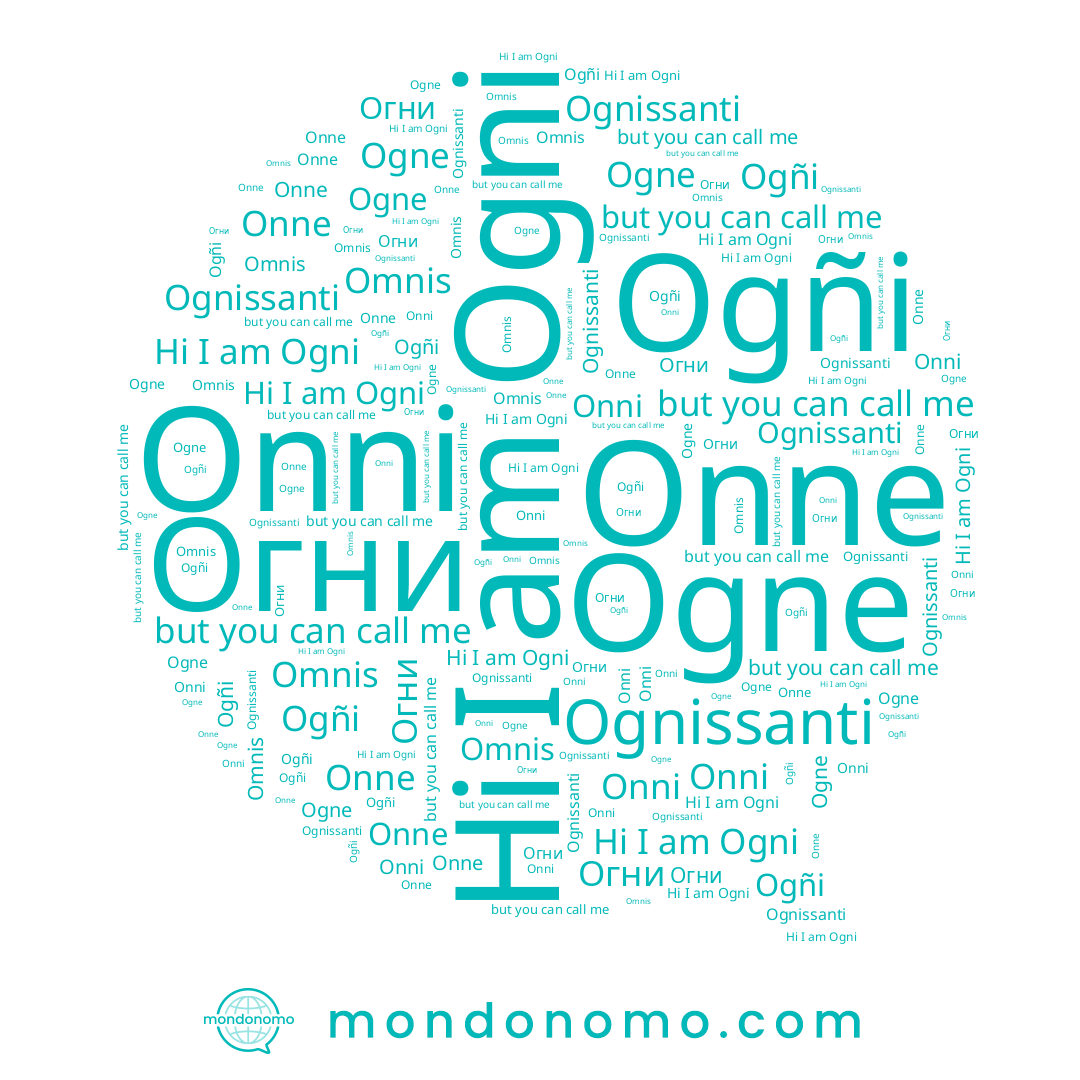 name Ogñi, name Ogni, name Ognissanti, name Ogne, name Onne, name Onni
