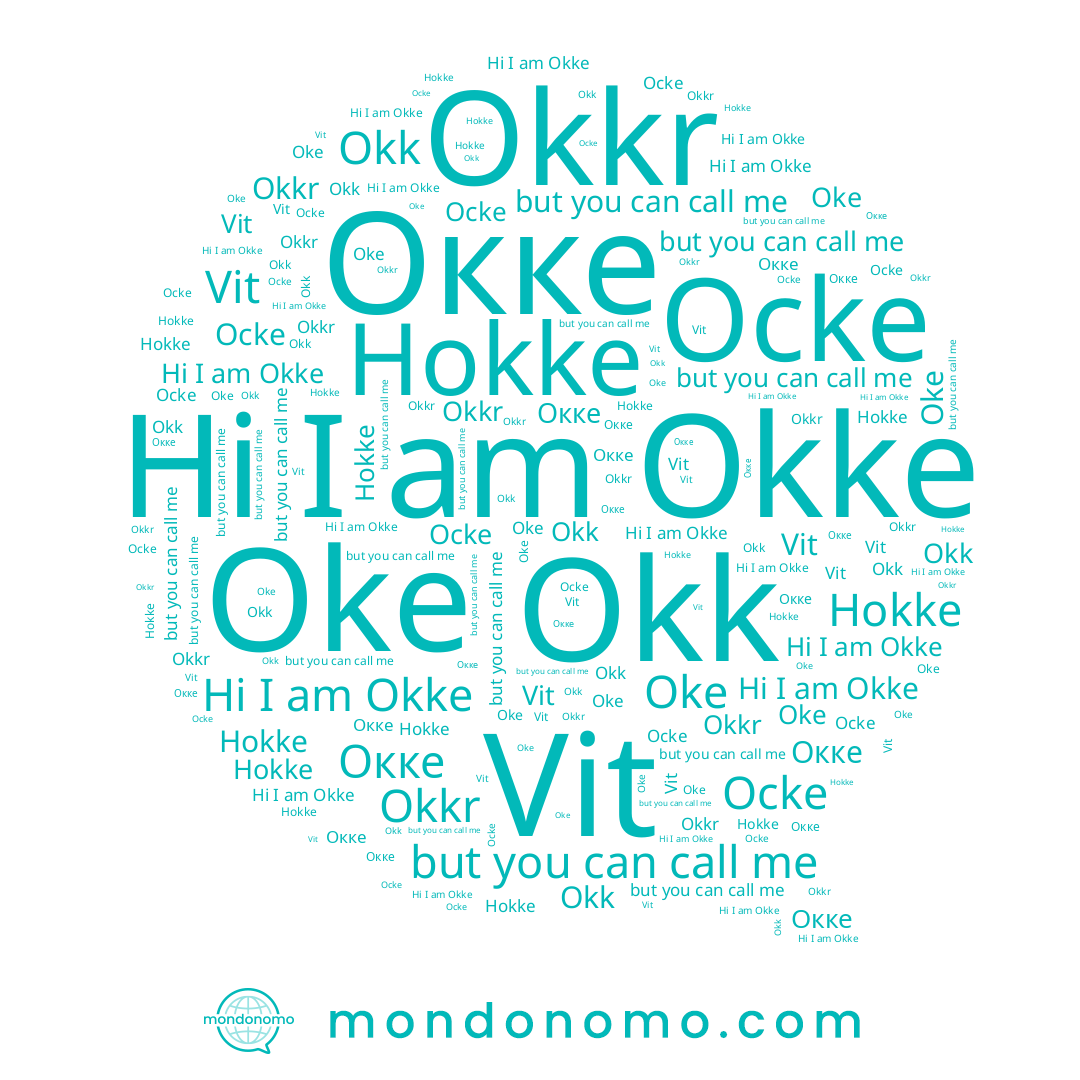 name Hokke, name Okke, name Окке, name Okk, name Oke, name Okkr, name Vit, name Ocke
