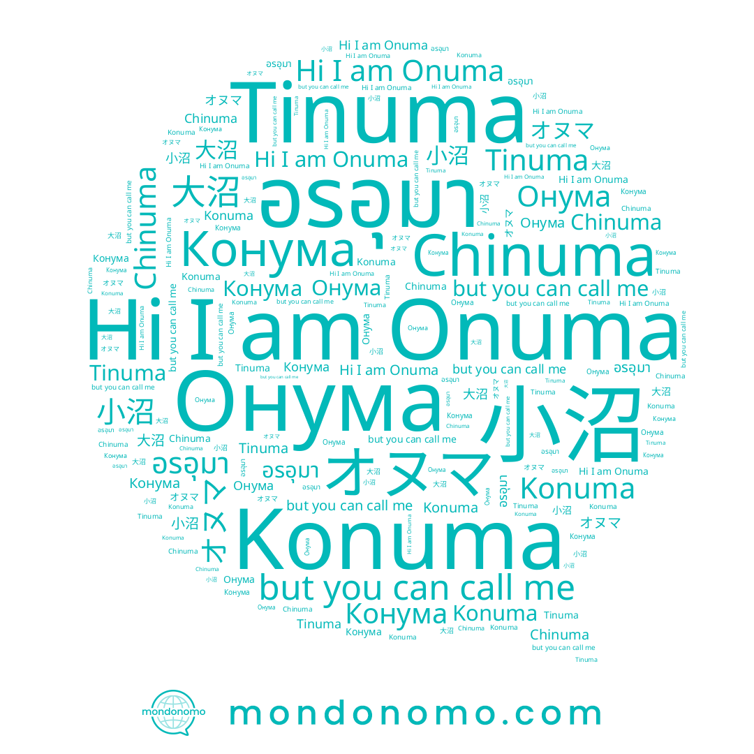 name 大沼, name Chinuma, name Onuma, name Konuma, name オオヌマ, name オヌマ, name 小沼, name อรอุมา, name Конума, name Tinuma, name ออนอุมา
