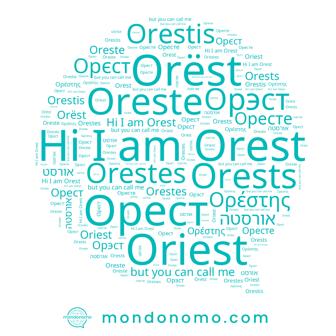 name Орєст, name Orestes, name Oreste, name Ορέστης, name Оресте, name Орэст, name אורסטה, name Орест, name אורסט, name Orests, name Orestis, name Orëst, name Oriest, name Orest