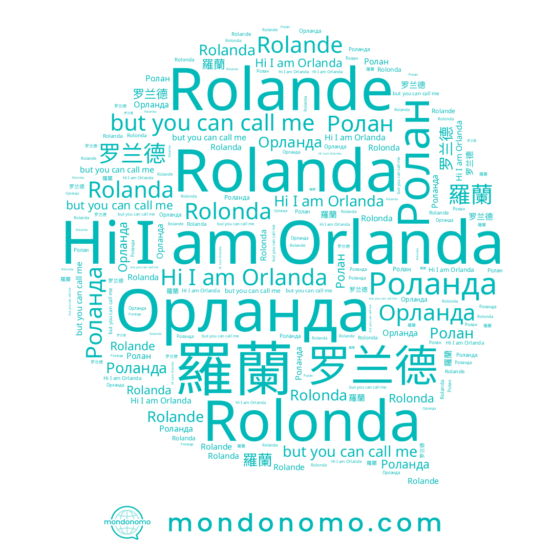 name Орланда, name 羅蘭, name Ролан, name Orlanda, name 罗兰德, name Роланда, name Rolanda, name Rolande, name Rolonda
