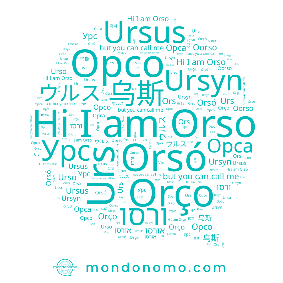 name Орсо, name ורסו, name Урс, name ウルス, name Orso, name 乌斯, name Urso, name Urs, name Ursus, name אורסו, name Orço, name Ursyn