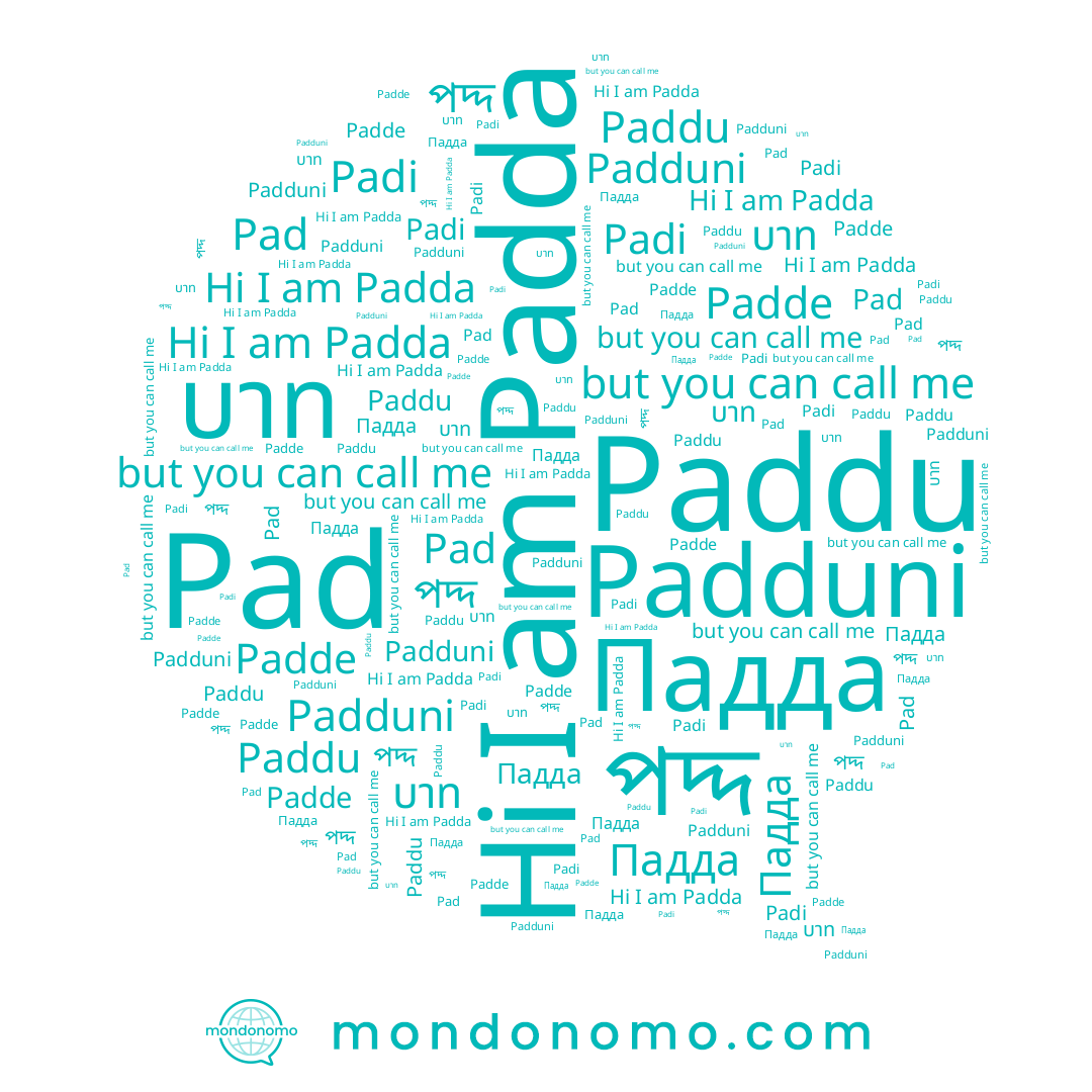 name Padduni, name บาท, name পদ্দ, name Paddu, name Padi, name Padda, name Падда, name Padde