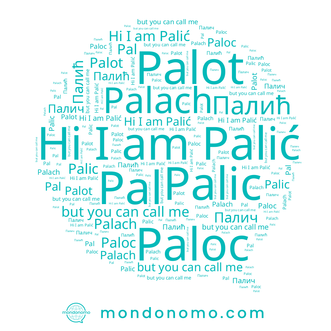 name Palach, name Palić, name Paloc, name Палић, name Palic, name Pal, name Palot, name Палич