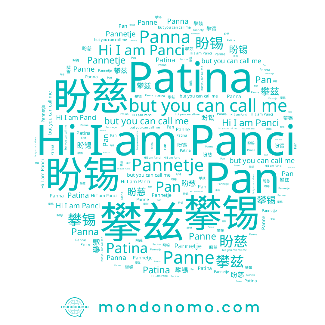 name 攀兹, name Pan, name Patina, name 攀锡, name 盼慈, name 盼锡, name Panna, name Panne, name Panci