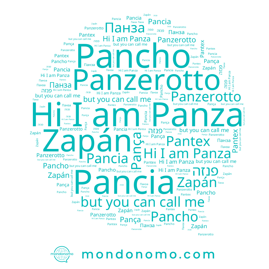 name Panza, name Pancho, name Zapán, name 판자, name פנזה, name Pancia, name Pança, name Панза