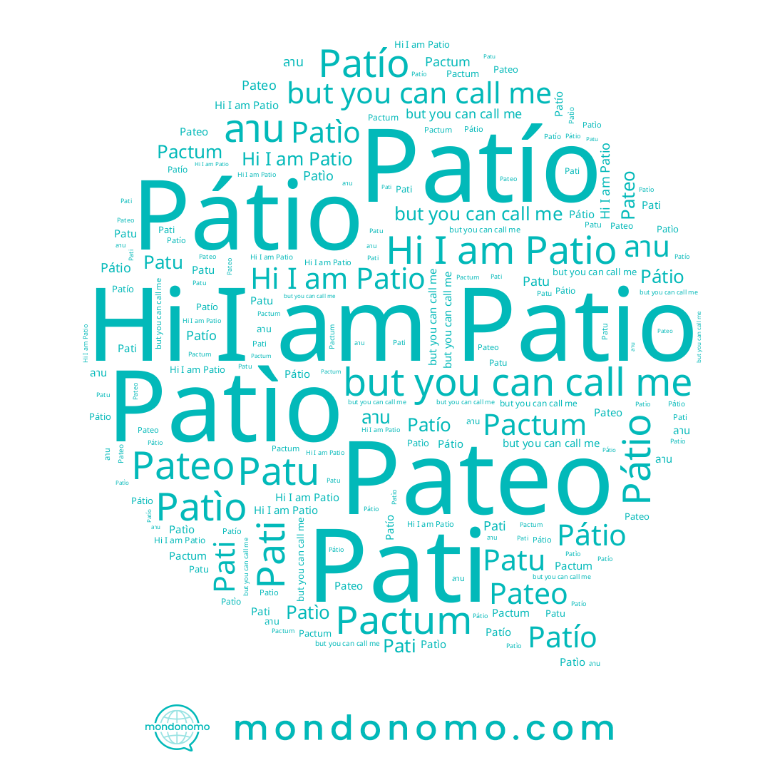 name Pateo, name Pati, name Patu, name Patìo, name Patio, name Patío, name ลาน