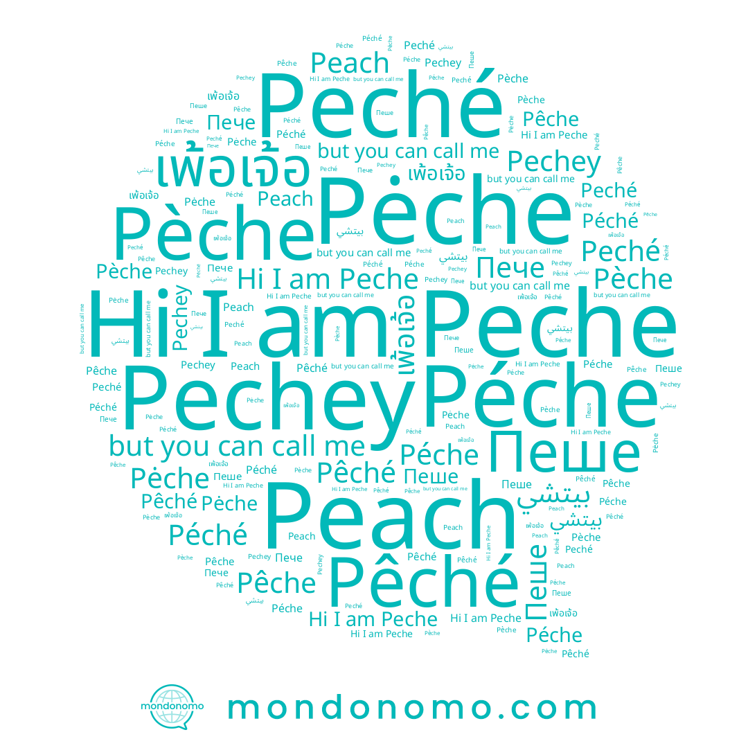 name Pêché, name بيتشي, name Пеше, name Péche, name Peché, name Pėche, name Pechey, name Peche, name Peach, name เพ้อเจ้อ, name Péché, name Pêche, name Pèche