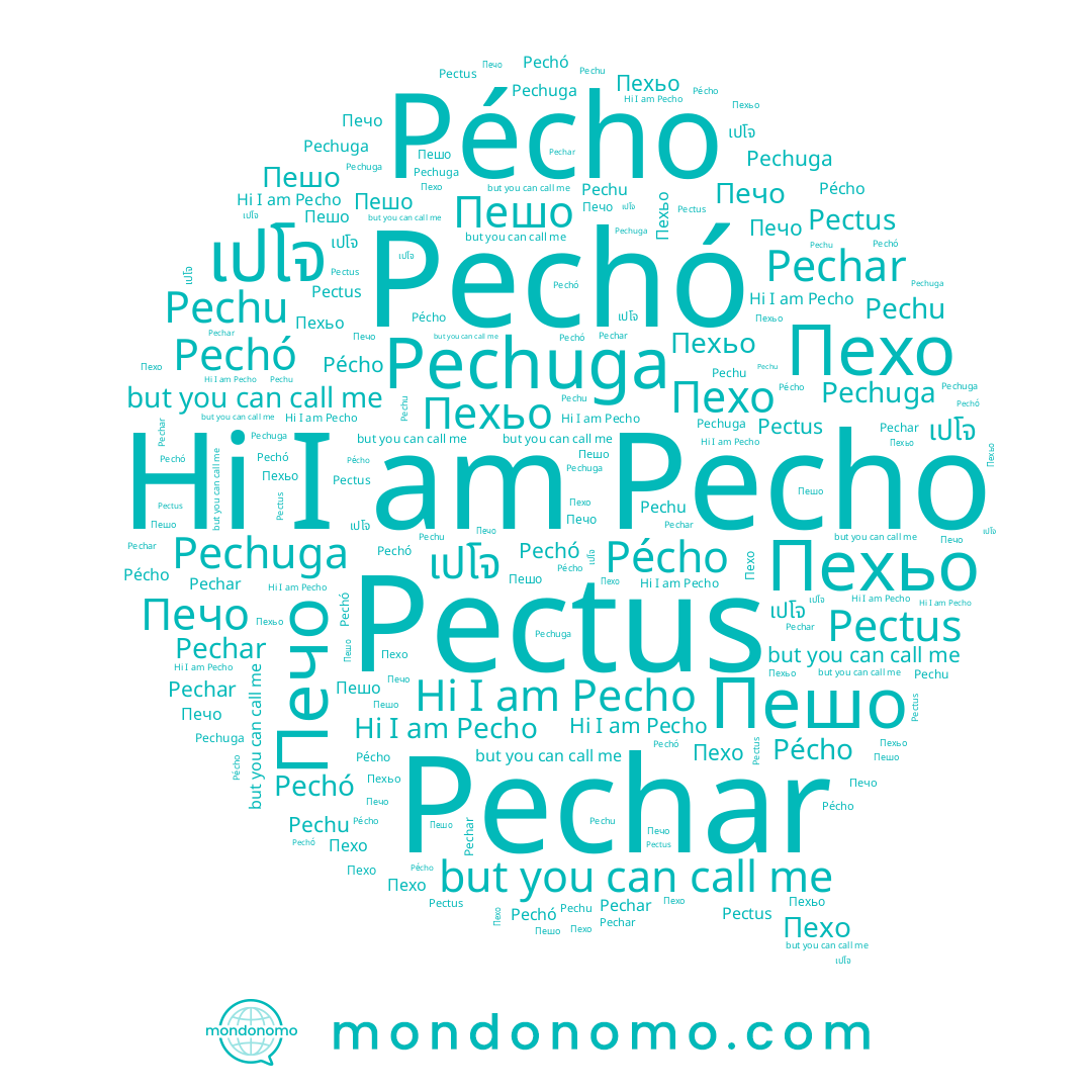 name Pechó, name เปโจ, name Pechuga, name Pécho, name Печо, name Пешо, name Pechar, name Пехо, name Pechu, name Pecho, name Пехьо