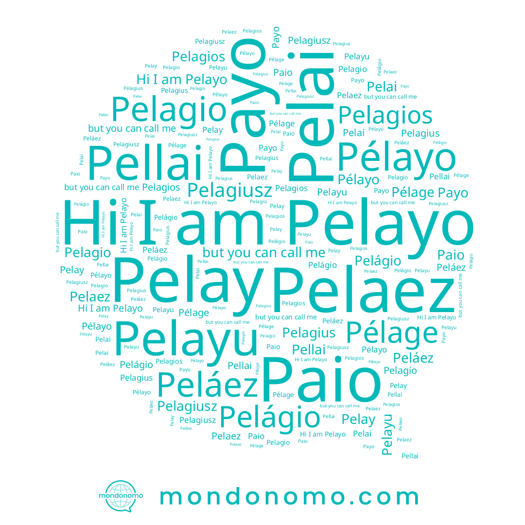 name Pelayu, name Pelai, name Pélayo, name Pelaez, name Pelagiusz, name Pelágio, name Pelagio, name Pelay, name Peláez, name Paio, name Pellai, name Pélage, name Pelayo, name Payo, name Pelagios, name Pelagius