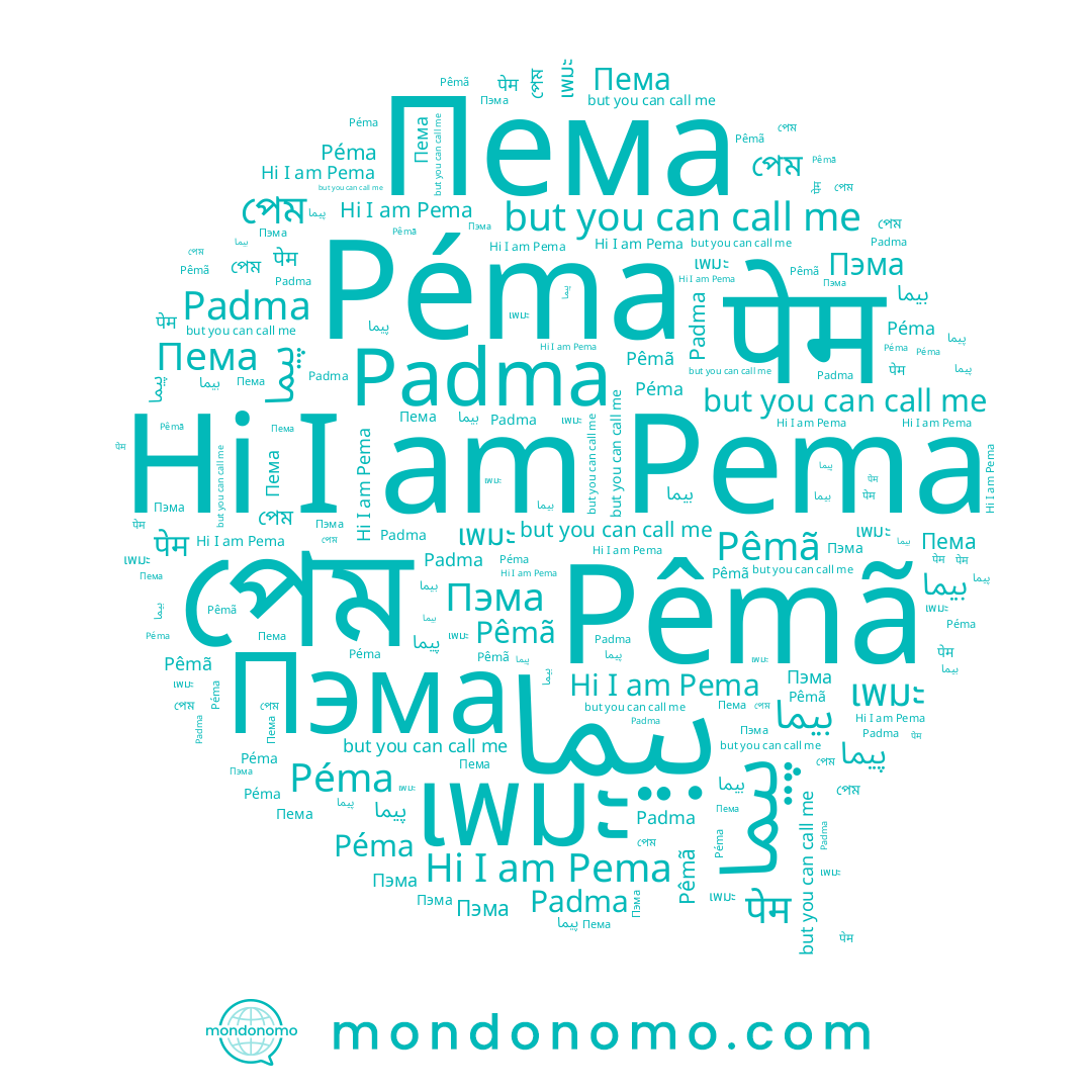 name Péma, name Padma, name Пема, name Pema, name เพมะ, name पेम, name Pêmã, name Пэма, name পেম
