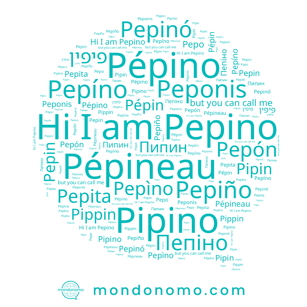 name Pepiño, name Pepíno, name Peponis, name Pipino, name פיפין, name Pépineau, name Pipin, name Pepita, name Пипин, name Pepinó, name Pepino, name Pépin, name Pepón, name Pepin, name Pépino, name Pepo, name Pepìno, name Pippin