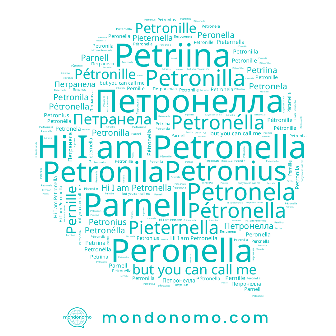 name Petriina, name Petronius, name Petronella, name Peronella, name Petronélla, name Pieternella, name Parnell, name Pétronille, name Petronila, name Pétronella, name Петранела, name Pernille, name Petronille, name Petronilla, name Петронелла, name Petronela
