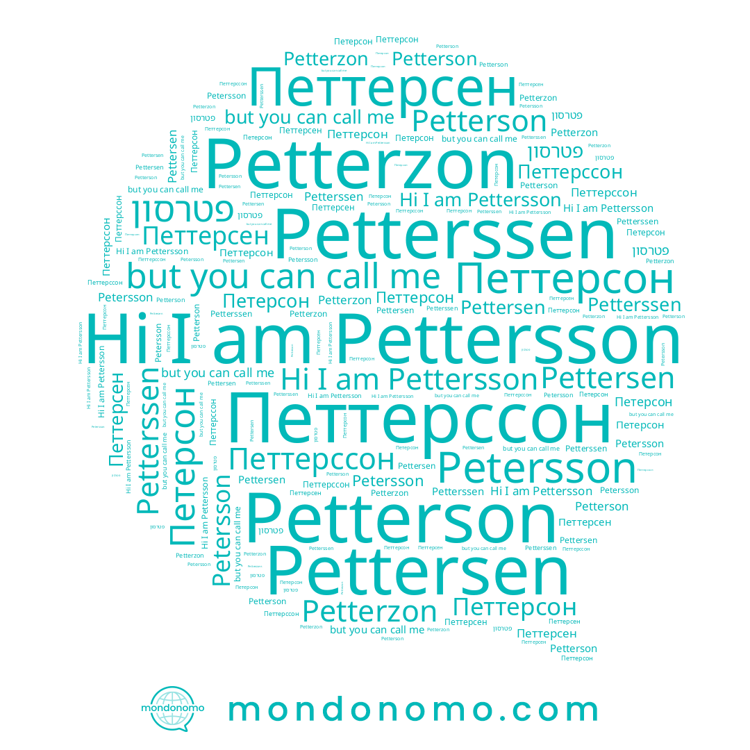 name Petterzon, name פטרסון, name Petersson, name Pettersson, name Petterson, name Петтерссон, name Петтерсен, name Petterssen, name Петтерсон, name Петерсон, name Pettersen