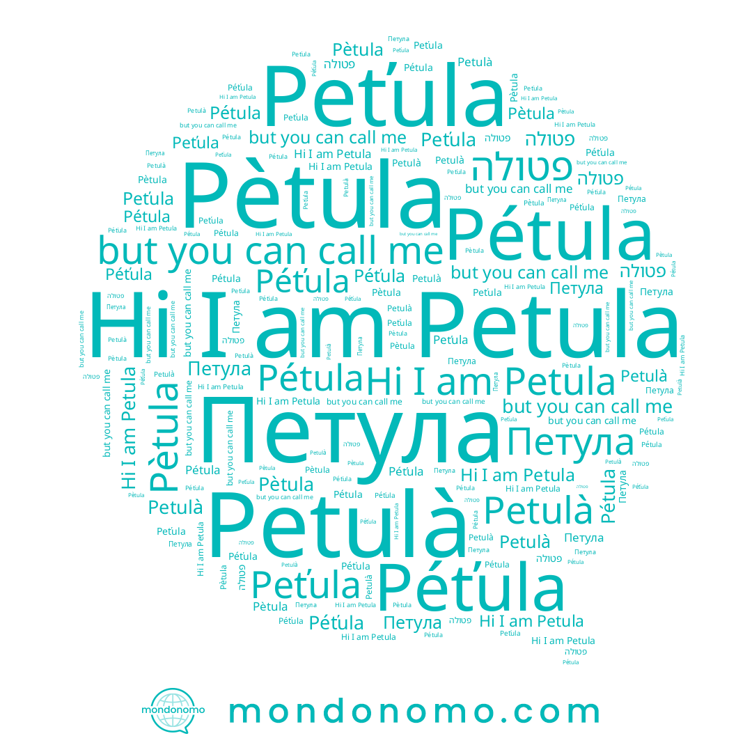name Петула, name Petulà, name Péťula, name Pètula, name Pétula, name פטולה, name Peťula, name Petula