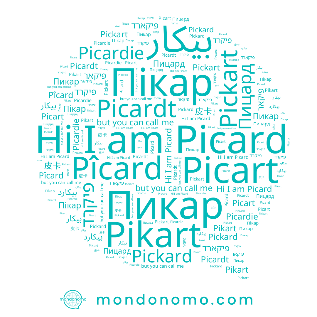 name Пицард, name Pîcard, name Picardt, name Pickart, name Picard, name بيكارد, name بيكار, name Pickard, name Picart, name Pikart, name פיקאר, name פיקארד, name 皮卡, name Пикар, name Пікар