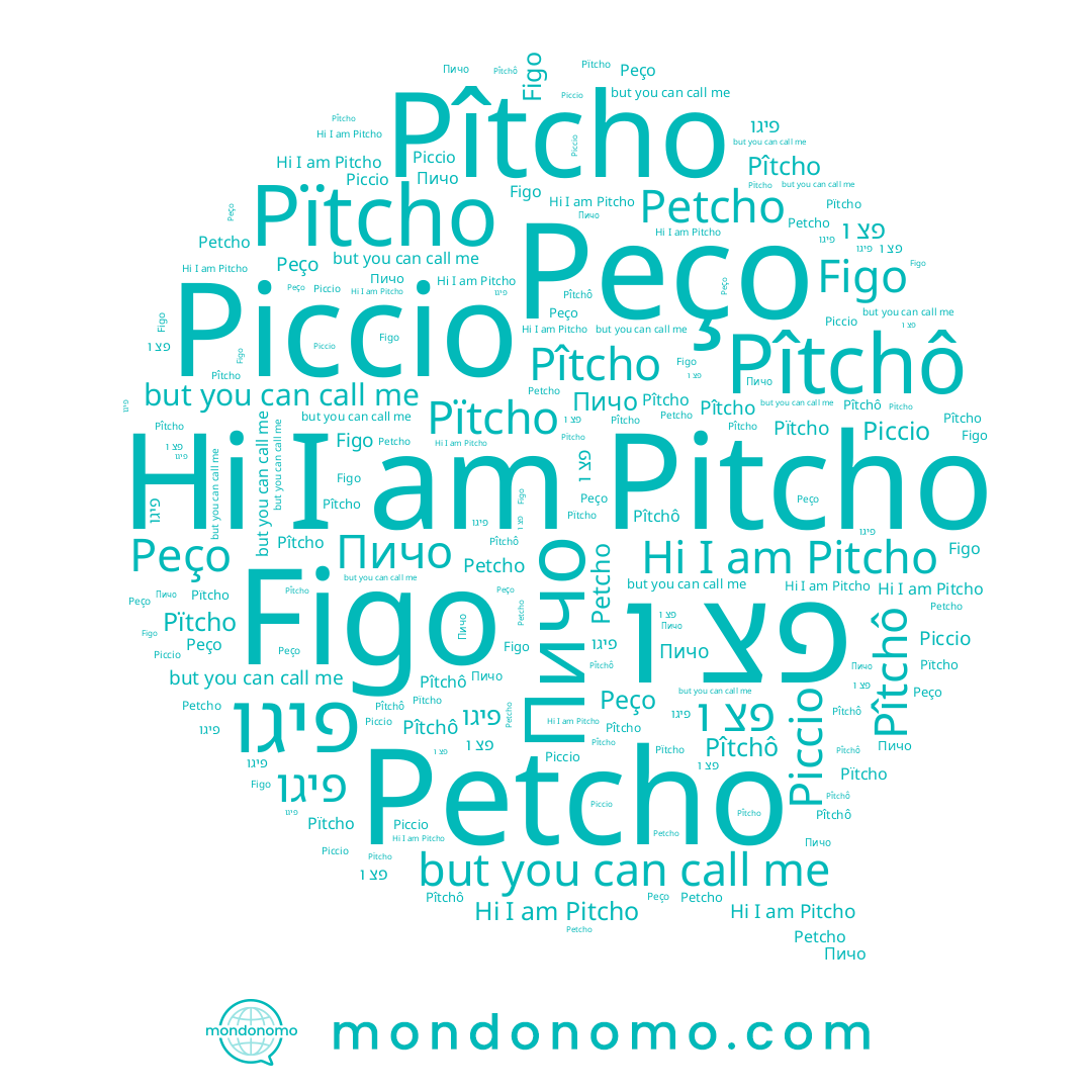 name Пичо, name Figo, name פצ ו, name פיגו, name Pîtcho, name Pïtcho, name Petcho, name Peço, name Pitcho, name Piccio, name Pîtchô