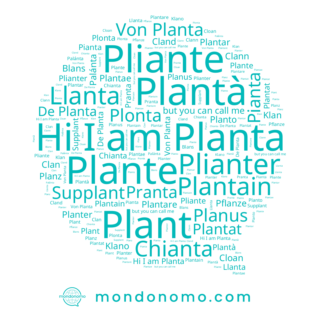 name Planta, name Plonta, name Klan, name Pianta, name Plante, name Clann, name Plianter, name Planus, name Klano, name Llanta, name Planto, name Plantat, name Planz, name Pranta, name Chianta, name Cland, name Plant, name Plantain, name Blans, name Planter, name Pflanze, name Plantar, name Pliante, name Plantà