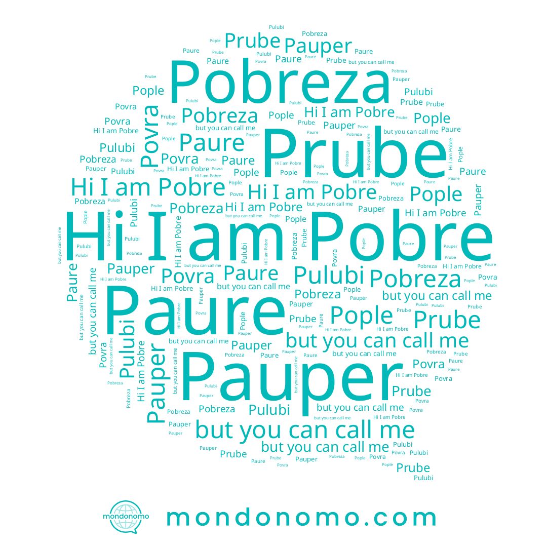 name Pobreza, name Pulubi, name Pobre, name Prube, name Povra, name Pauper, name Pople, name Paure