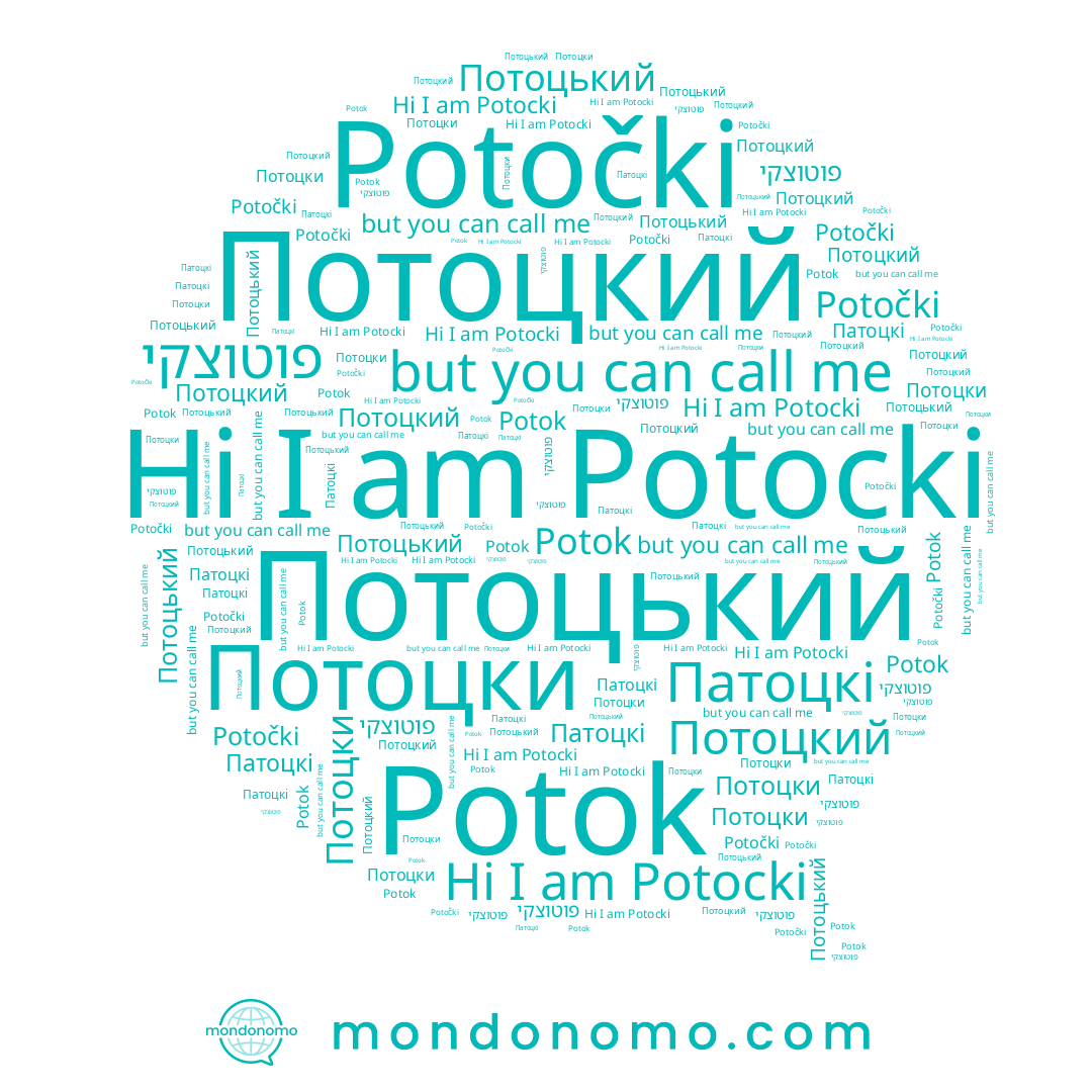 name Potok, name Потоцький, name Потоцки, name Potočki, name Потоцкий, name פוטוצקי, name Potocki, name Патоцкі