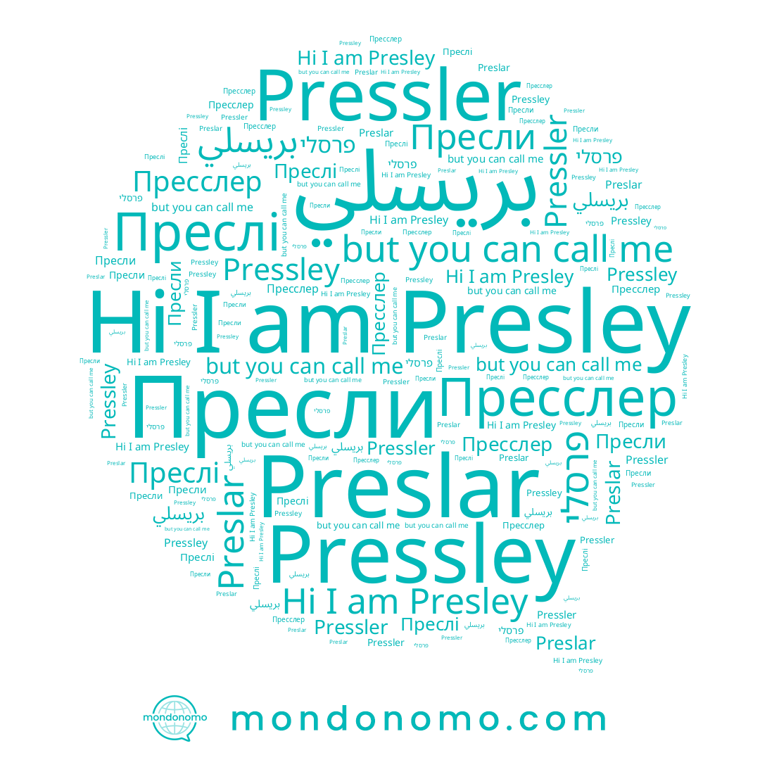 name פרסלי, name Пресли, name Pressler, name Пресслер, name Presley, name Preslar, name Pressley, name Преслі
