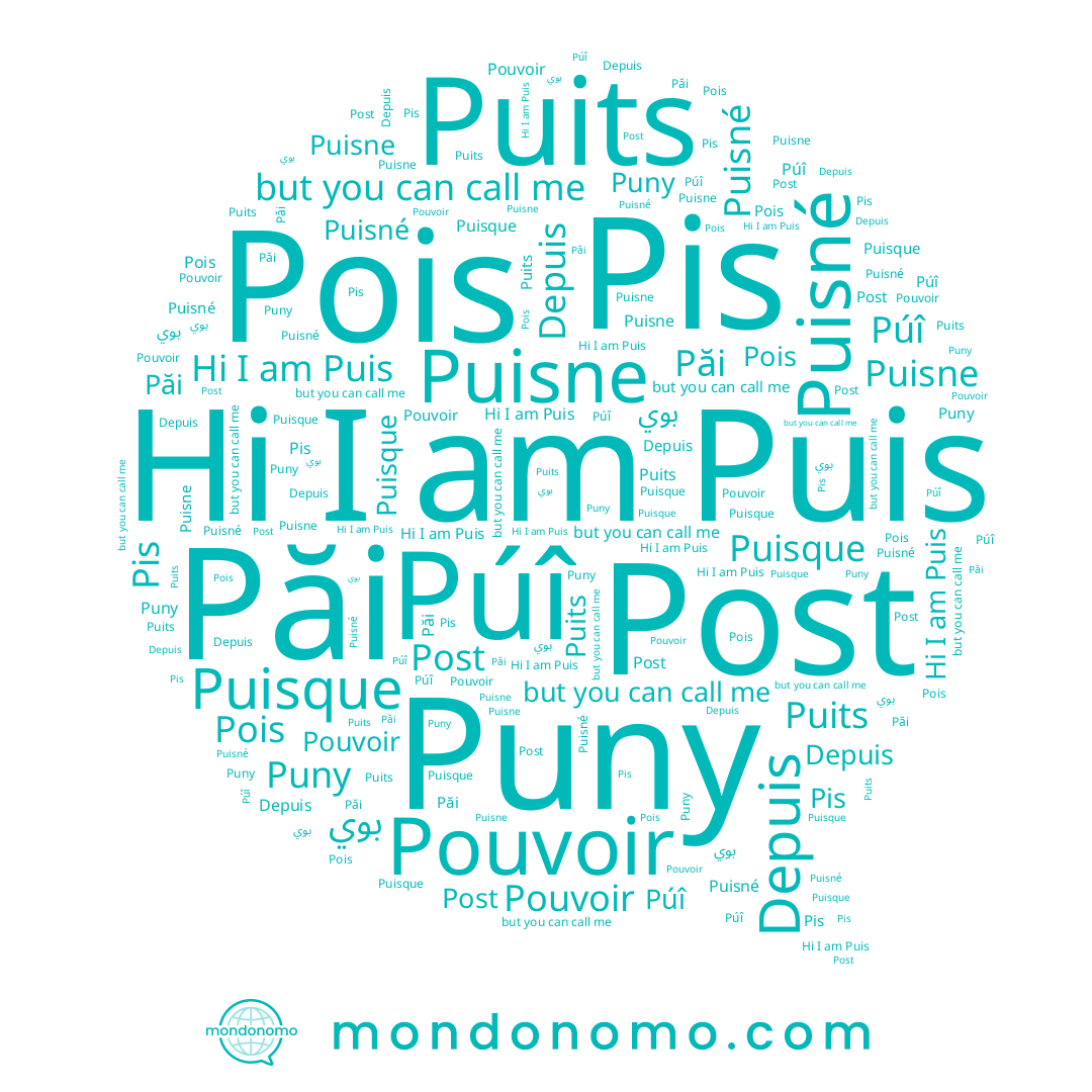 name Puisque, name بوي, name Păi, name Post, name Puisné, name Depuis, name Púî, name Puis, name Puny, name Puisne, name Pois