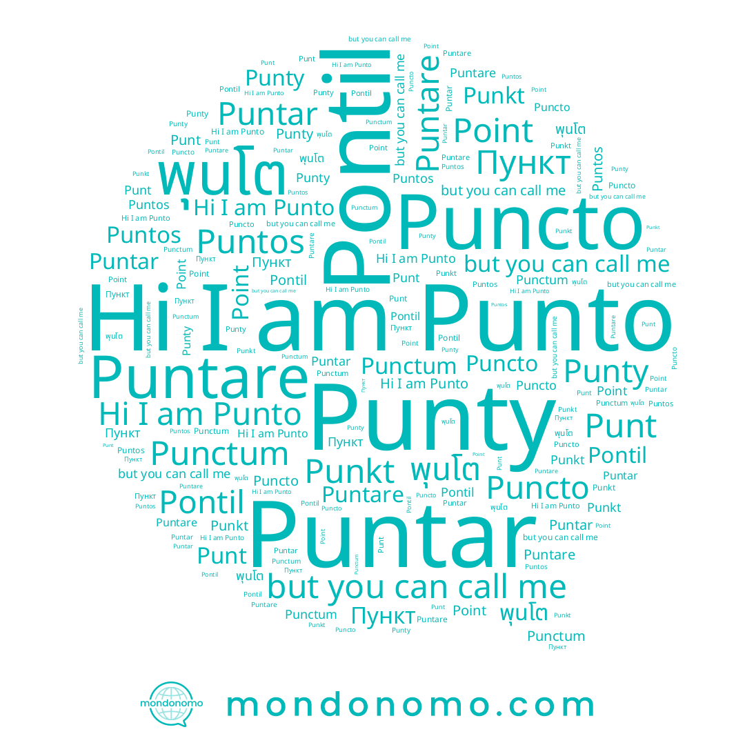 name Point, name Punt, name Punto, name พุนโต, name Puntar, name Pontil, name Puntos, name Punty, name Puntare
