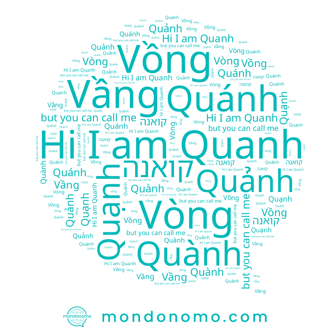 name Quảnh, name Quánh, name Vòng, name קואנה, name Vầng, name Quạnh, name Quành, name Quanh